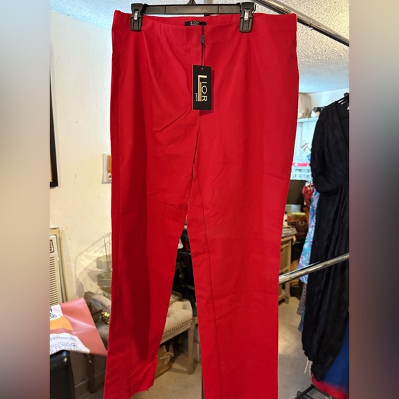 NWT Lior Red Straight Leg Women's Pants. Size 16. - Picture 3 of 8